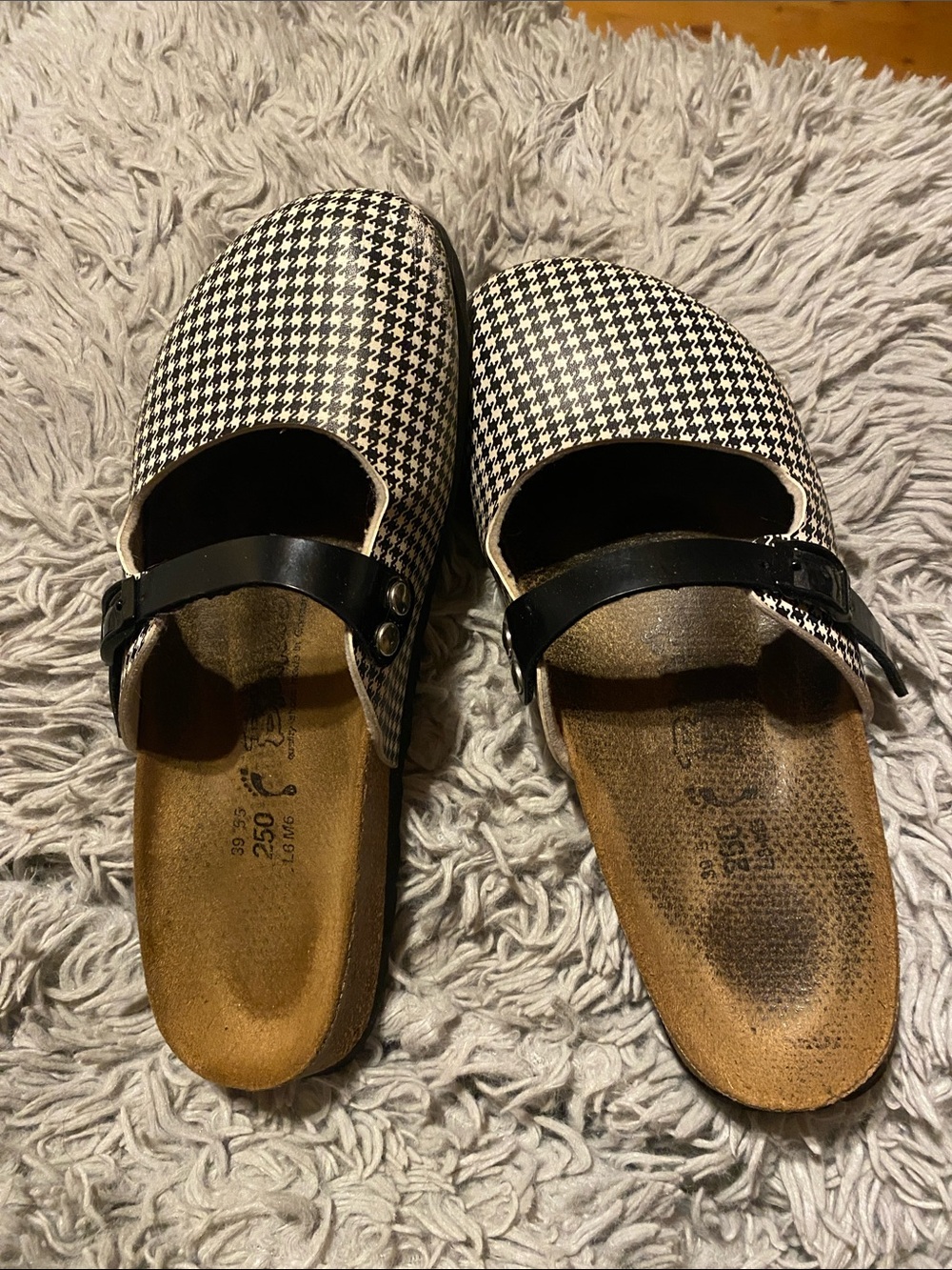 Birkenstock Birki’s Black & White Houndstooth Slip-On Clogs